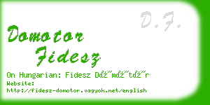 domotor fidesz business card